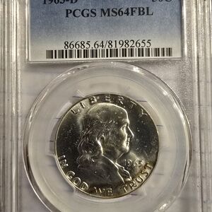 1953-D Franklin Half Dollar Coin